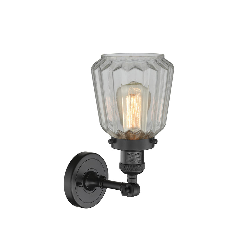 Innovations Lighting Chatham 1 Light Sconce Part Of The Franklin Restoration Collection 203-BK-G142-LED