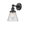 Cone Sconce shown in the Matte Black finish with a Clear shade