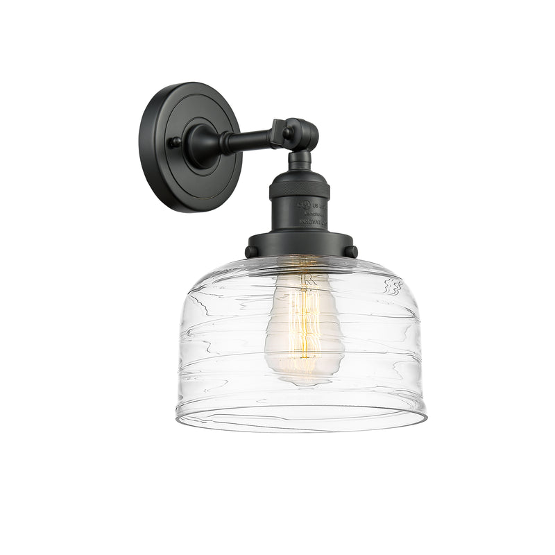 Innovations Lighting Large Bell 1 Light Sconce part of the Franklin Restoration Collection 203-BK-G713