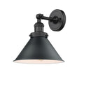 Briarcliff Sconce shown in the Matte Black finish with a Matte Black shade