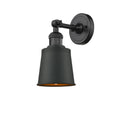 Addison Sconce shown in the Matte Black finish with a Matte Black shade