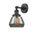 Fulton Sconce shown in the Oil Rubbed Bronze finish with a Plated Smoke shade