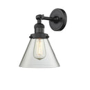 Cone Sconce shown in the Oil Rubbed Bronze finish with a Clear shade