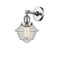 Oxford Sconce shown in the Polished Chrome finish with a Seedy shade