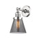 Cone Sconce shown in the Polished Chrome finish with a Plated Smoke shade