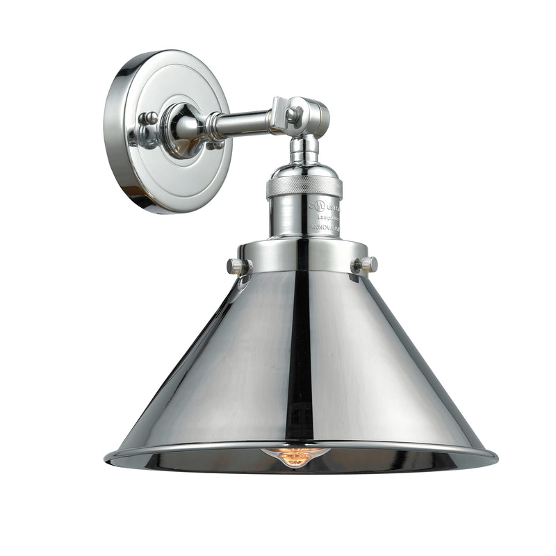 Briarcliff Sconce shown in the Polished Chrome finish with a Polished Chrome shade