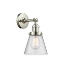 Cone Sconce shown in the Polished Nickel finish with a Seedy shade