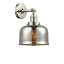 Bell Sconce shown in the Polished Nickel finish with a Silver Plated Mercury shade