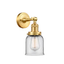 Bell Sconce shown in the Satin Gold finish with a Clear shade