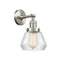 Fulton Sconce shown in the Brushed Satin Nickel finish with a Clear shade