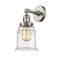 Canton Sconce shown in the Brushed Satin Nickel finish with a Clear shade