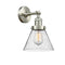 Cone Sconce shown in the Brushed Satin Nickel finish with a Seedy shade