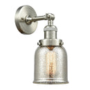 Bell Sconce shown in the Brushed Satin Nickel finish with a Silver Plated Mercury shade