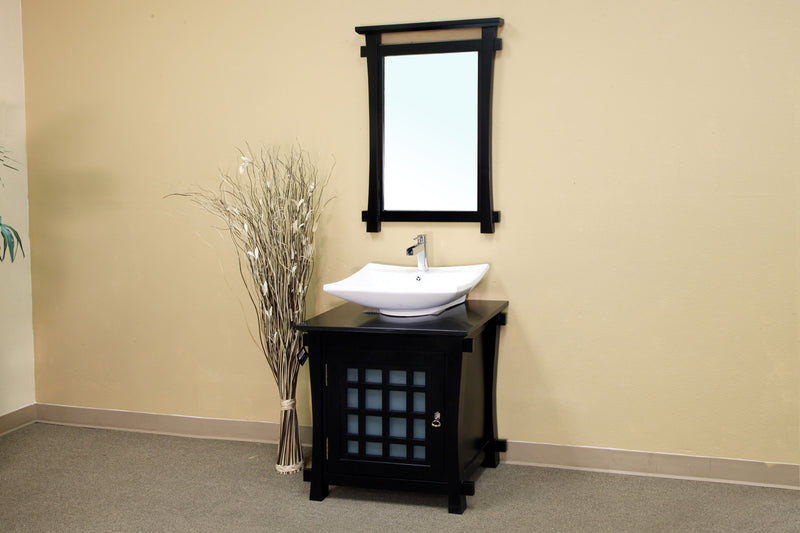 Bellaterra 30" Single Sink Vanity Wood Black 203012