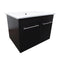 Bellaterra 24.4" Single Wall Mount Style Sink Vanity Wood Gunstock 203172-GK