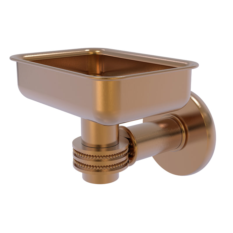 Allied Brass Continental Collection Wall Mounted Soap Dish Holder with Dotted Accents 2032D-BBR