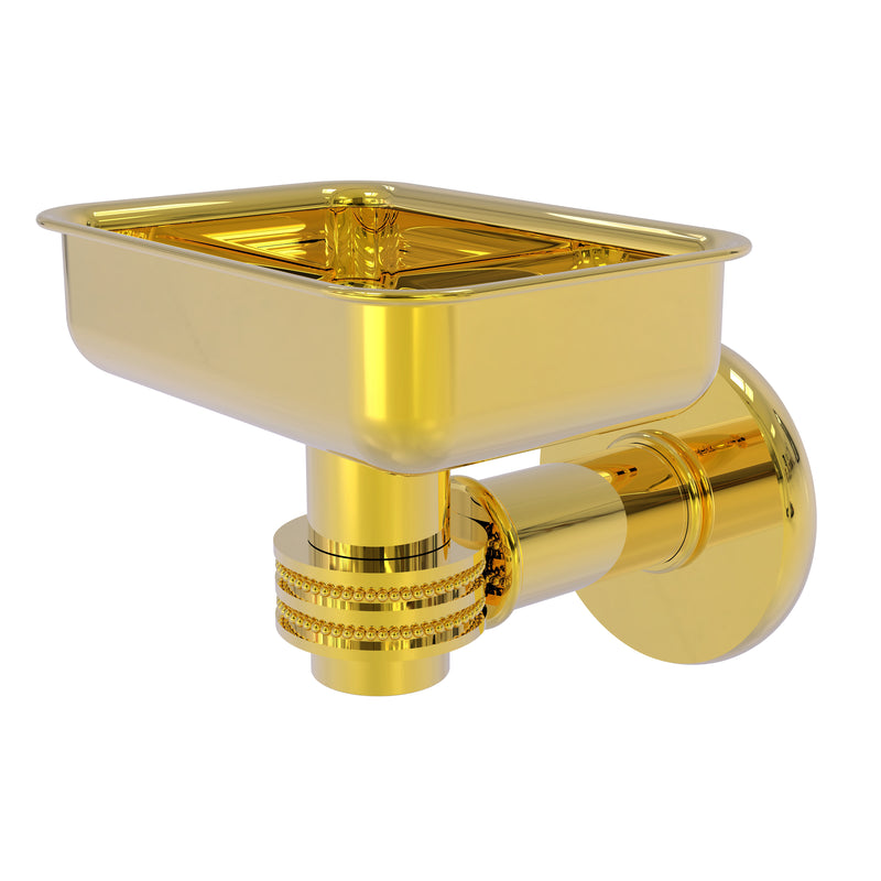 Allied Brass Continental Collection Wall Mounted Soap Dish Holder with Dotted Accents 2032D-PB