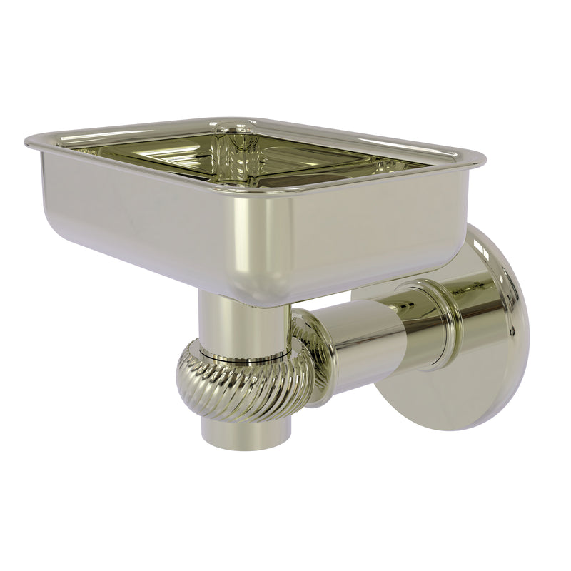 Allied Brass Continental Collection Wall Mounted Soap Dish Holder with Twist Accents 2032T-PNI