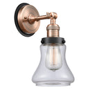 Bellmont Sconce shown in the Antique Copper finish with a Clear shade