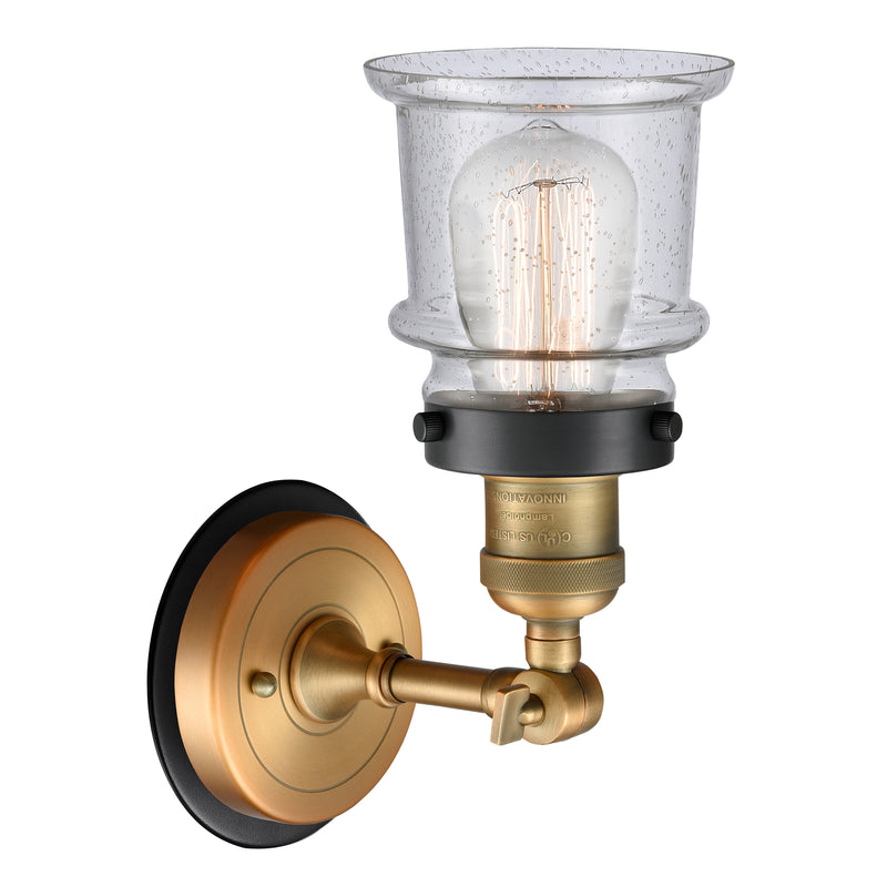 Innovations Lighting Small Canton 1 Light Mixed Metals Sconce Part Of The Franklin Restoration Collection 203BB-BPBK-HRBK-G184S