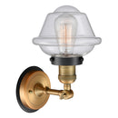 Innovations Lighting Small Oxford 1 Light Mixed Metals Sconce Part Of The Franklin Restoration Collection 203BB-BPBK-HRBK-G534