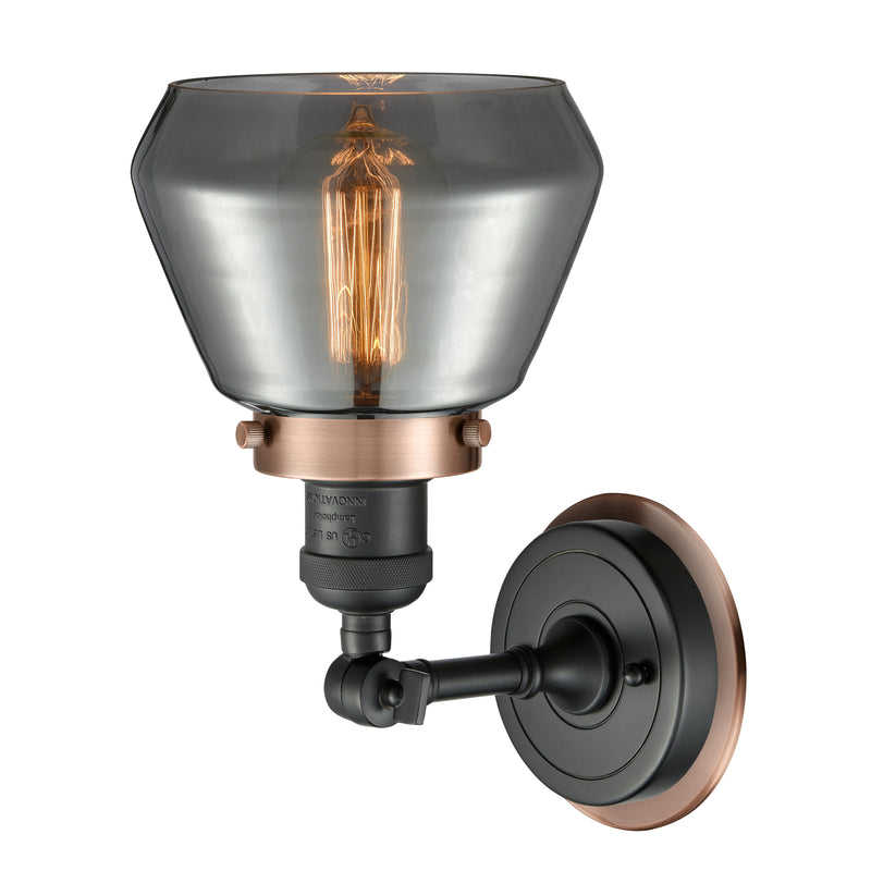 Innovations Lighting Fulton 1 Light Mixed Metals Sconce Part Of The Franklin Restoration Collection 203BK-BPAC-HRAC-G173