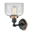 Innovations Lighting Large Bell 1 Light Mixed Metals Sconce Part Of The Franklin Restoration Collection 203BK-BPAC-HRAC-G72