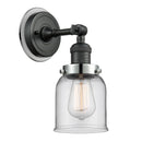 Bell Sconce shown in the Matte Black finish with a Clear shade