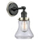 Bellmont Sconce shown in the Matte Black finish with a Clear shade