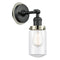 Dover Sconce shown in the Matte Black finish with a Clear shade