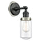 Dover Sconce shown in the Matte Black finish with a Clear shade