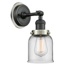 Bell Sconce shown in the Matte Black finish with a Clear shade