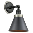 Appalachian Sconce shown in the Matte Black finish with a Matte Black shade