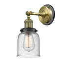 Bell Sconce shown in the Antique Brass finish with a Seedy shade