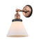 Cone Sconce shown in the Antique Copper finish with a Matte White shade