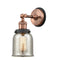 Bell Sconce shown in the Antique Copper finish with a Silver Plated Mercury shade