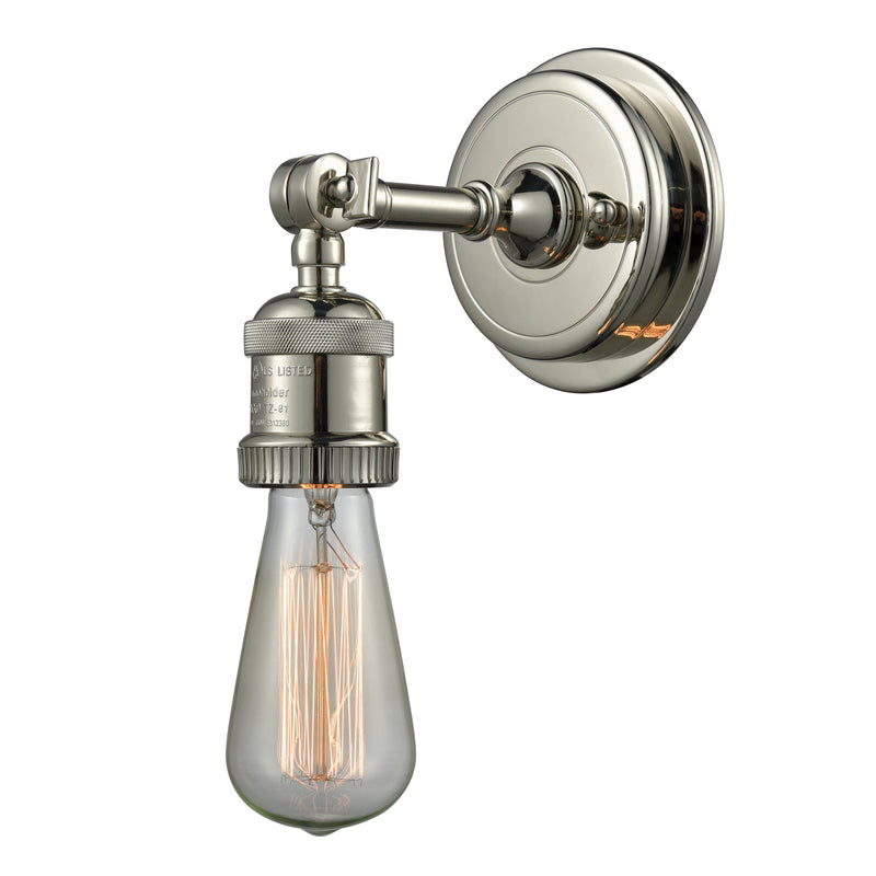 Bare Bulb Sconce shown in the Polished Nickel finish