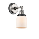 Bell Sconce shown in the Polished Nickel finish with a Matte White shade