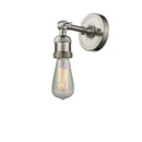 Bare Bulb Sconce shown in the Brushed Satin Nickel finish