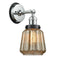 Chatham Sconce shown in the Polished Chrome finish with a Mercury shade