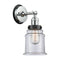 Canton Sconce shown in the Polished Chrome finish with a Clear shade