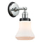 Bellmont Sconce shown in the Polished Chrome finish with a Matte White shade