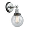 Beacon Sconce shown in the Polished Chrome finish with a Seedy shade