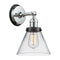 Cone Sconce shown in the Polished Chrome finish with a Clear shade