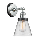 Cone Sconce shown in the Polished Chrome finish with a Clear shade