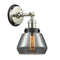 Fulton Sconce shown in the Polished Nickel finish with a Plated Smoke shade