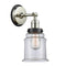 Canton Sconce shown in the Polished Nickel finish with a Clear shade