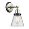 Cone Sconce shown in the Polished Nickel finish with a Seedy shade