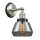 Fulton Sconce shown in the Brushed Satin Nickel finish with a Plated Smoke shade