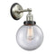 Beacon Sconce shown in the Brushed Satin Nickel finish with a Clear shade